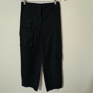 Aritzia Wilfred Free Picture Cargo Pant Black High Rise Cotton Minimalist-4